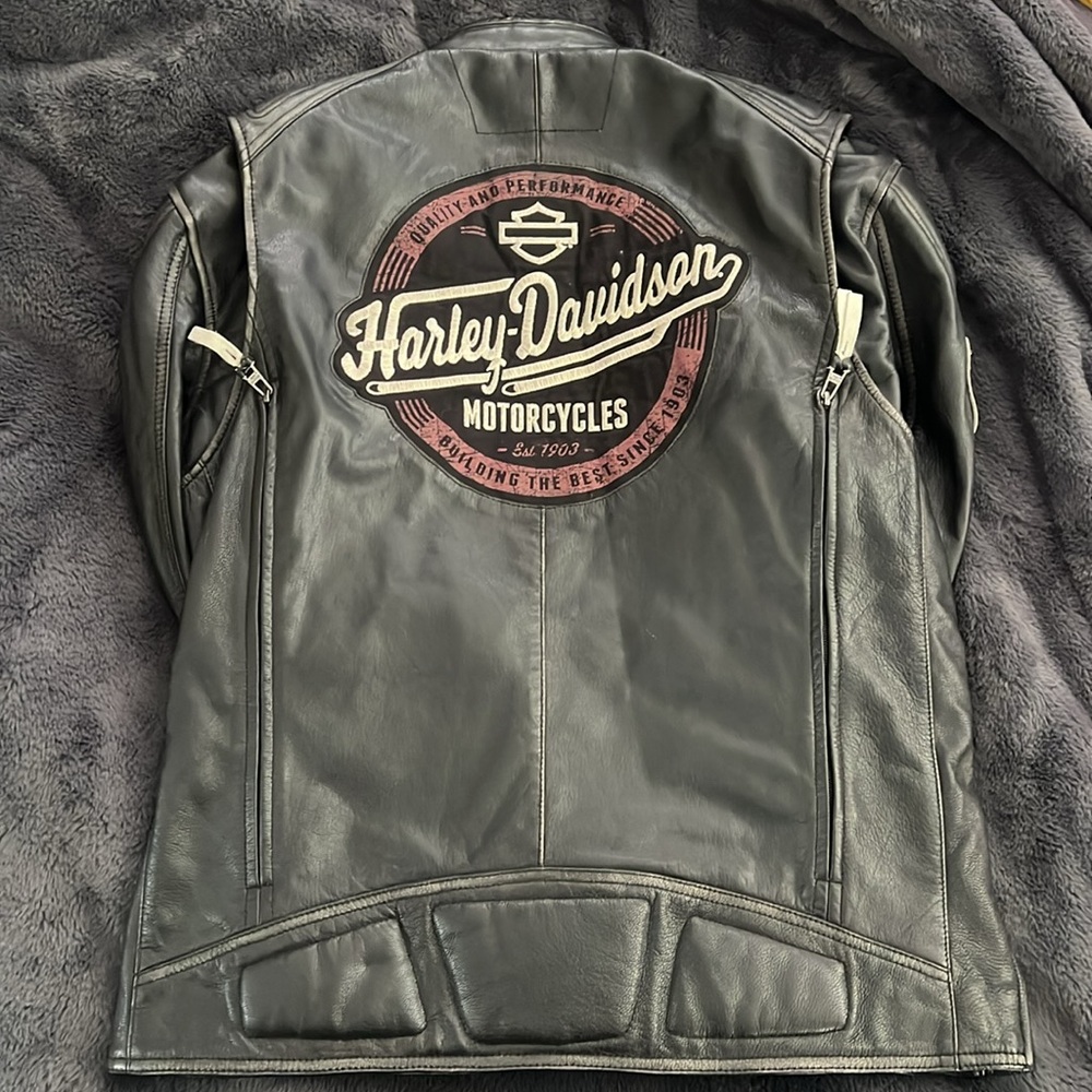 Vintage Harley Davidson leather motorcycle jacket. Men’s XL. My favorite HD coat - Picture 1 of 13